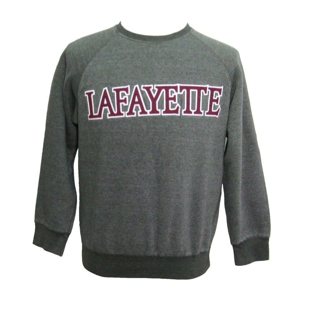 Lafayette Sweatshirt Men's Size Small Gray Long Sleeve Spellout Logo Crewneck